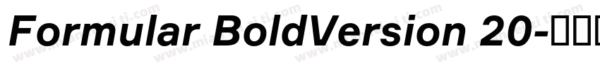 Formular BoldVersion 20字体转换